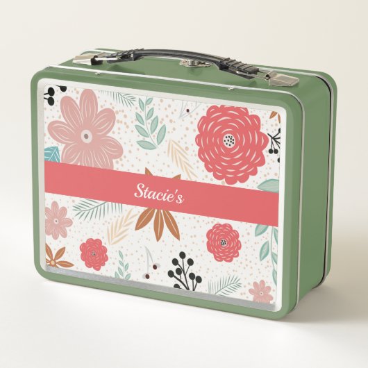 Fun Flowers Metal Lunch Box (Achterkant)