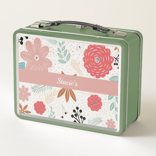 Fun Flowers Metal Lunch Box (Achterkant)