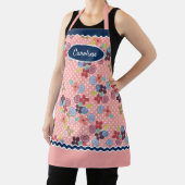 Fun Flowers Polkadots Pattern Blush Pink Schort (Insitu)