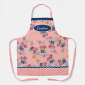 Fun Flowers Polkadots Pattern Blush Pink Schort (Voorkant)