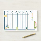 Fun Flowers & Tabs Notes Lrg Post-it Notes (Op bureau)