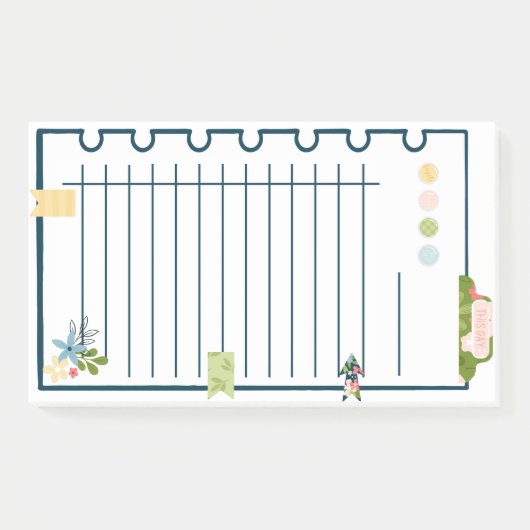 Fun Flowers & Tabs Notes Lrg Post-it Notes (Voorkant)