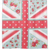 Fun Folk Quilt Britse Unie Jack Pastels Douchegordijn (Voorkant)