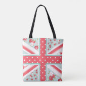 Fun Folk Quilt Britse Unie Jack Pastels Tote Bag (Achterkant)