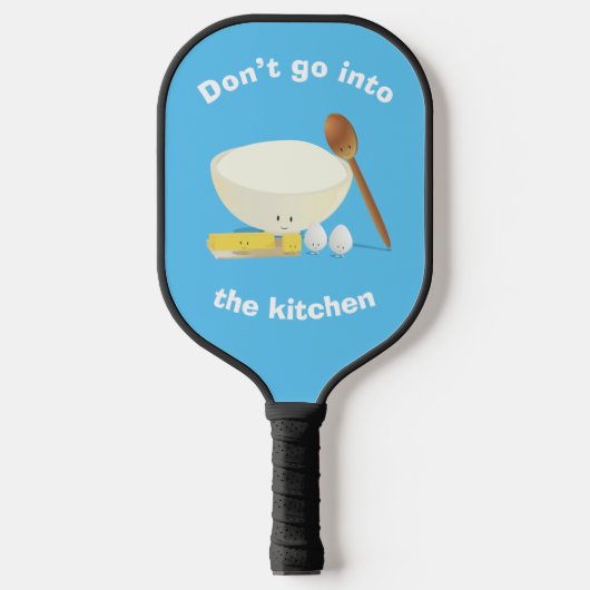 Fun Food Cartoon Kitchen Pickleball Paddle (Voorkant)