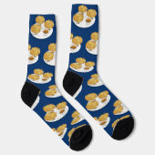 Fun Food Smiling Latkes Hanukkah Sokken (Rechts)