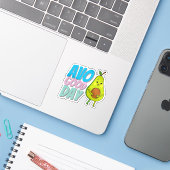 Fun Food themed Sticker  (Laptop met iPhone)