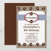 Fun Football Boys Birthday Party Kaart (Voorkant / Achterkant)