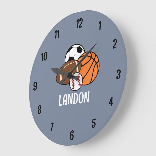 Fun football op maat gepersonaliseerd voor sport grote klok (Hoek)