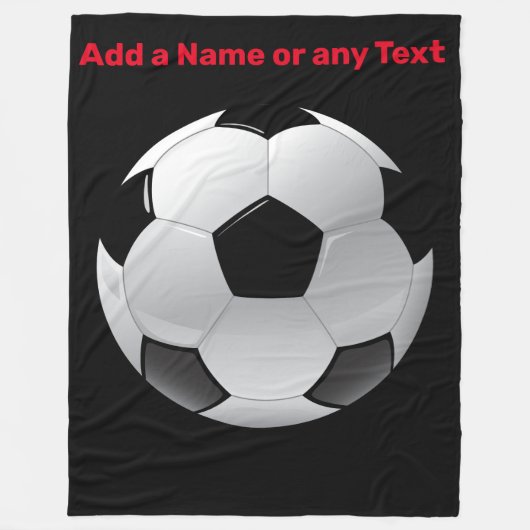 Fun Football Soccer Fleece Throw Blanket Deken (Voorkant)
