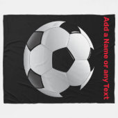 Fun Football Soccer Fleece Throw Blanket Deken (Voorkant (Horizontaal))
