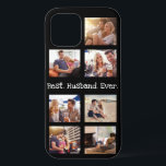 Fun Foto Best Husband Collage Persoonlijk Zwart Case-Mate iPhone Case<br><div class="desc">Fun foto beste man ooit foto collage gepersonaliseerd zwart design. Verander uit de foto's en verander de tekst "Best. Echtgenoot. Ooit." ook als je wilt. Klik op Personaliseren hierboven. Geweldig voor Kerstmis, verjaardagen, jubileum of gewoon omdat.. Verander de 7 foto's naar je favoriete man afbeeldingen en/of afbeeldingen van jou en...</div>