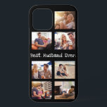 Fun Foto Best Husband Collage Persoonlijk Zwart Case-Mate iPhone Case<br><div class="desc">Fun foto beste man ooit foto collage gepersonaliseerd zwart design. Verander uit de foto's en verander de tekst "Best. Echtgenoot. Ooit." ook als je wilt. Klik op Personaliseren hierboven. Geweldig voor Kerstmis, verjaardagen, jubileum of gewoon omdat.. Verander de 7 foto's naar je favoriete man afbeeldingen en/of afbeeldingen van jou en...</div>