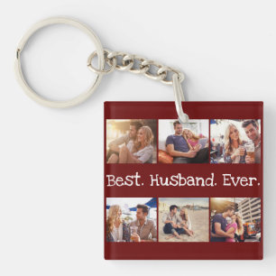 Fun Foto Best Husband Ever Persoonlijk Rood Sleutelhanger