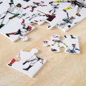 Fun Foto-illustratie van  honkbalspelers Legpuzzel (Zijkant)