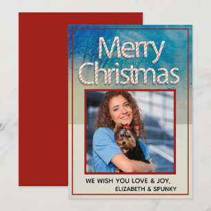 Fun-foto Merry Kerstfamilie personaliseren Feestdagenkaart