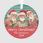 Fun Foto op Rustige Kerst voor en achter Ornament (achterkant)