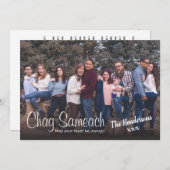 Fun Fotosjabloon Joodse platte feestdag Kaart (Voorkant / Achterkant)