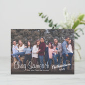 Fun Fotosjabloon Joodse platte feestdag Kaart (Staand voorkant)