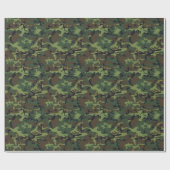 Fun Four Color Woodland Camouflage Cadeaupapier (Vlak)
