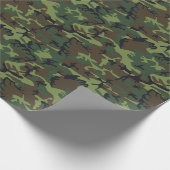 Fun Four Color Woodland Camouflage Cadeaupapier (Hoek)