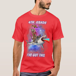 Fun Fourth Grade School heb ik deze Cute Cat Shar T-shirt