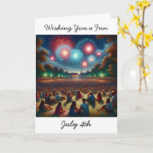 Fun Fourth of July Kaart (Gele Bloem)