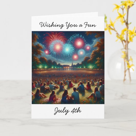 Fun Fourth of July Kaart (Gele Bloem)