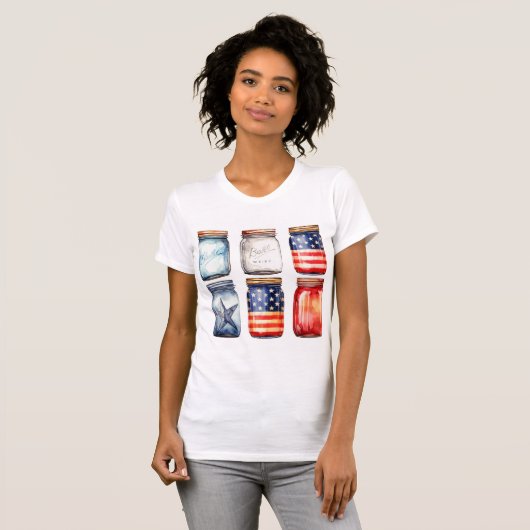 Fun Fourth of July Patriottisch T-shirt (Voorkant volledig)