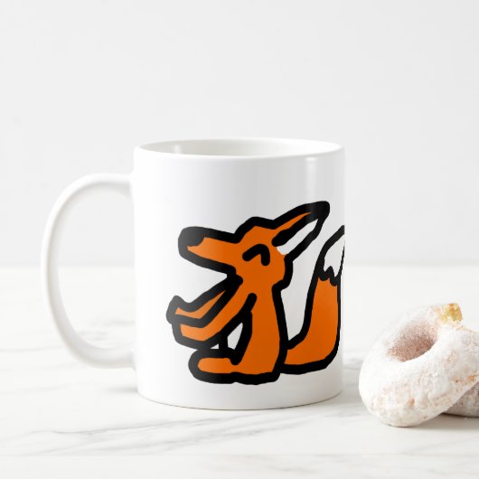 Fun Fox Drawing Koffiemok (Met donut)