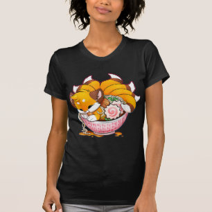 Fun Fox Ramen Japans noedels Cute Kawaii Anime G T-shirt