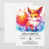 Fun Fox Verjaardag Kaart (Voorkant / Achterkant)