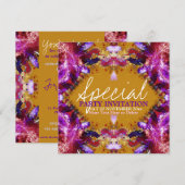 Fun Fractal Feathers Special Party Invitation Kaart (Voorkant / Achterkant)