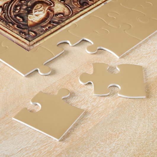 Fun Framed Gorilla Smoking Cigar Smoker Gift Legpuzzel (Zijkant)