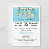 Fun Free Drinken (en een huwelijksuitnodiging) Kaart (Voorkant)