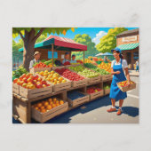 Fun fresh fruit vendors briefkaart (Voorkant)
