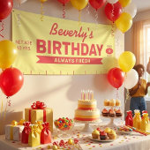 Fun Fresh Stick of Butter Red Text Birthday Party Spandoek