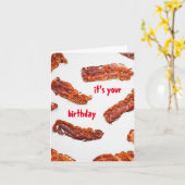 Fun Fried Bacon Lover Birthday Kaart (Gele Bloem)