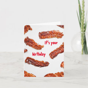 Fun Fried Bacon Lover Birthday Kaart