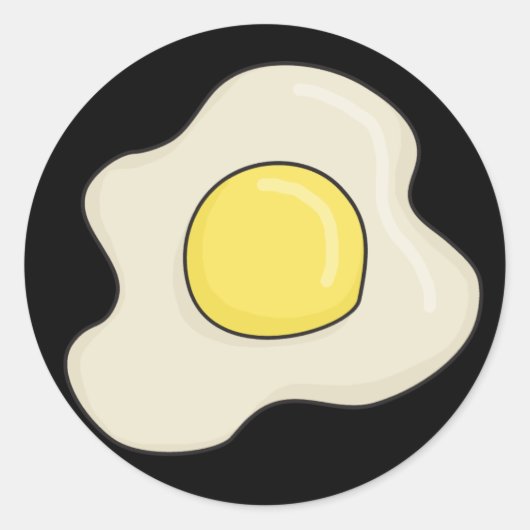 Fun Fried egg cartoon sticker (Voorkant)