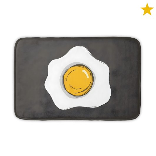 Fun Fried Egg Drawing Breakfast Food  Badmat
