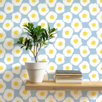 Fun Fried Eggs Blauwgroen Blue Pattern