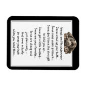 Fun Friend zijn als Ondergoed Quote met Hond Magneet (Horizontaal)