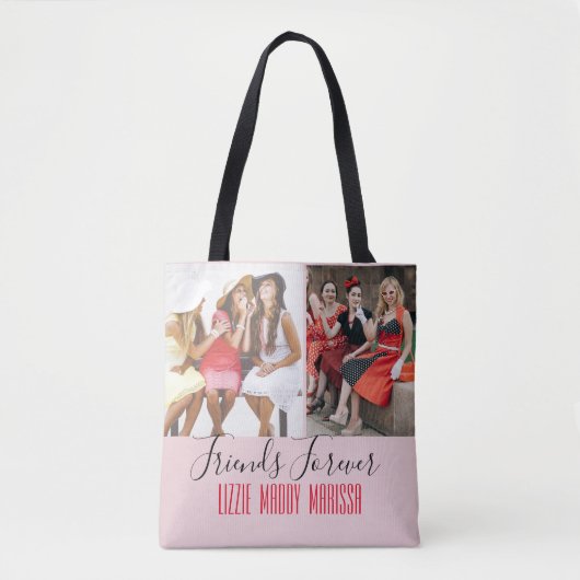 Fun Friendship Gepersonaliseerd Foto Tote Bag (Voorkant)