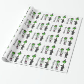 Fun Frog Bride en Groom Wedding Design Cadeaupapier (Uitgerold)