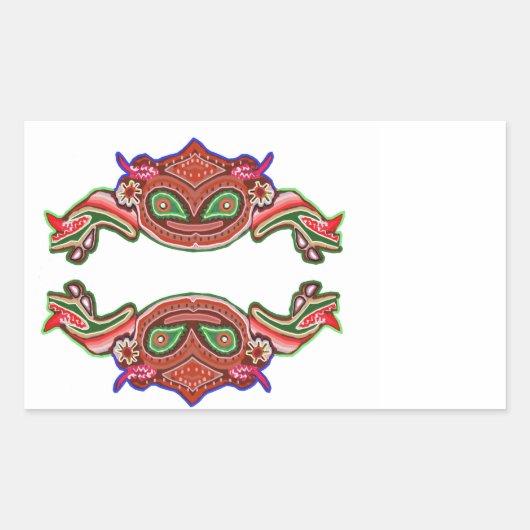 Fun Frog Dance beroemd gemaakt door Alien Monsters Rechthoekige Sticker (Voorkant)