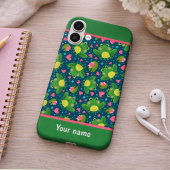 Fun Frog Pattern Custom Name New Beginnings Case-Mate iPhone Case