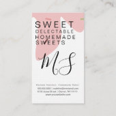 Fun Froving Driving Cake Bakery Waffle Roze Visitekaartje (Achterkant)