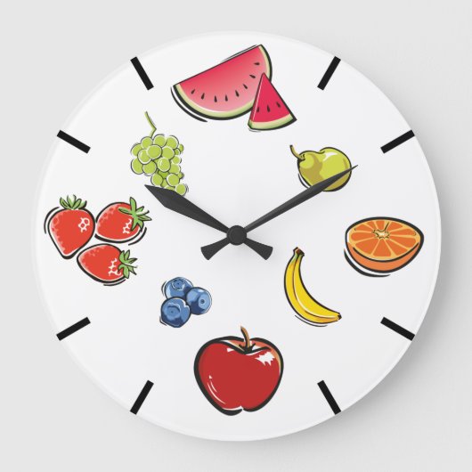 Fun Fruit Clock Grote Klok (Voorkant)