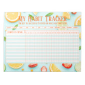 Fun Fruity, nieuwe jaar Habit Tracker Notitieblok (Voorkant)